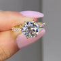 Louily Moissanite Bow Base Design 2.0 Carat Engagement Ring - louilyjewelry