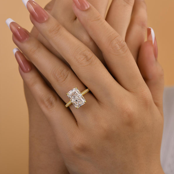 Louily Elongated Radiant Cut Engagement Ring