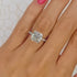 Louily 2~2.5 Carat Cushion Cut White Sapphire Women's Engagement Ring - louilyjewelry