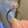 Louily Moissanite 1.0CT Twist Flower Design Engagement Ring - louilyjewelry