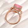 Louily Royal Romantic Pink Stone Heart Cut Engagement Ring In Sterling Silver - louilyjewelry