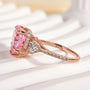 Louily Royal Romantic Pink Stone Heart Cut Engagement Ring In Sterling Silver - louilyjewelry