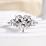 Louily Royal Romantic White Stone Heart Cut Engagement Ring - louilyjewelry