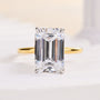 Louily Two-Tone Emerald Cut Engagement Ring - louilyjewelry