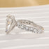 Moissanite 4.0Ct Pear Cut Engagement Ring Travel Ring In Sterling Silver - louilyjewelry