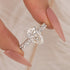 Moissanite 4.0Ct Pear Cut Engagement Ring Travel Ring In Sterling Silver - louilyjewelry
