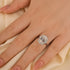 Vintage 3.0Ct Halo Emerald Cut White Stone Engagement Ring In Sterling Silver - louilyjewelry
