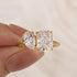 Toi et Moi Radiant & Pear Cut Engagement Ring In Sterling Silver - louilyjewelry