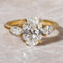 Louily Outstanding Oval Cut Three Stone Engagement Ring - louilyjewelry