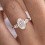Louily Outstanding Oval Cut Three Stone Engagement Ring - louilyjewelry