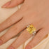 Luxurious Yellow Stone Radiant Cut Three Stone Engagement Ring In Sterling Silver - louilyjewelry