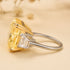 Luxurious Yellow Stone Radiant Cut Three Stone Engagement Ring In Sterling Silver - louilyjewelry