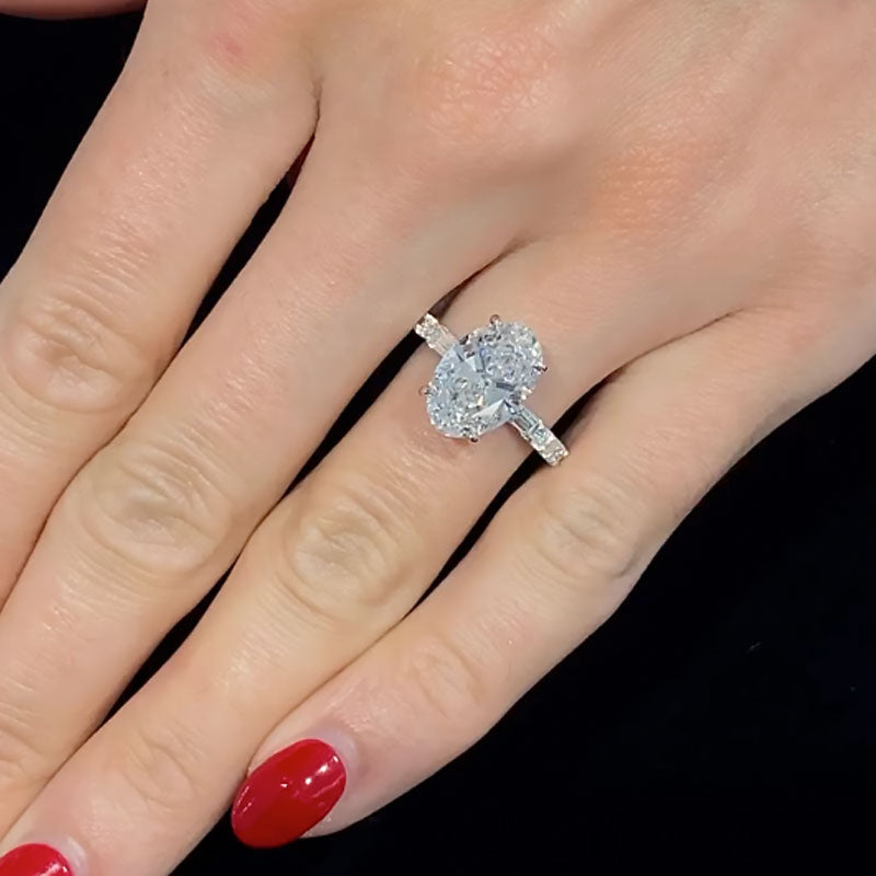 Louily Fashion 3.5Ct Oval Cut Travel Ring For Women - louilyjewelry