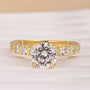 2.0Ct Round Cut Engagement Ring Travel Rings With Hidden Halo - louilyjewelry