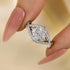 Louily Unique 2.0 Carat Princess Cut Engagement Ring For Women - louilyjewelry