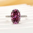 Louily 4.0CT Purple Oval Cut Engagement Ring In Sterling Silver - louilyjewelry