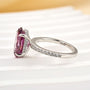 Louily 4.0CT Purple Oval Cut Engagement Ring In Sterling Silver - louilyjewelry