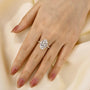 6.0Ct Oval Cut Hidden Halo Engagement Ring In Sterling Silver - louilyjewelry