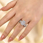 Luxurious 5.0 Carat Radiant Cut Engagement Ring With Emerald Cut Band - louilyjewelry