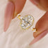 3.0Ct Halo Oval Cut Yellow Gold Promise Ring Engagement Ring For Her - louilyjewelry