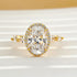 3.0Ct Halo Oval Cut Yellow Gold Promise Ring Engagement Ring For Her - louilyjewelry