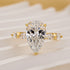 4.0Ct Pear Cut Vintage Engagement Ring Travel Ring In Sterling Silver - louilyjewelry