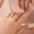 4.0Ct Halo Oval Cut Split Shank Engagement Ring Promise Ring For Her - louilyjewelry