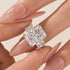 10.0Ct Radiant Cut Three Stone Luxe Engagement Ring In Sterling Silver - louilyjewelry