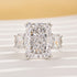 10.0Ct Radiant Cut Three Stone Luxe Engagement Ring In Sterling Silver - louilyjewelry
