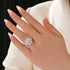 10.0Ct Radiant Cut Three Stone Luxe Engagement Ring In Sterling Silver - louilyjewelry