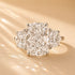 6.0Ct elongated cushion cut three-stone engagement ring