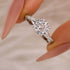 2.0Ct Cushion Cut Twist Engagement Ring Travel Ring In Sterling Silver - louilyjewelry