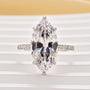 6.0Ct Marquise Cut Engagement Ring Travel Ring For Her In Sterling Silver - louilyjewelry