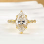 4.0Ct Marquise Cut Twist Hidden Halo Engagement Ring Travel Ring In Sterling Silver - louilyjewelry