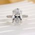 5.0Ct Oval Cut Classic Engagement Ring Travel Ring In Sterling Silver - louilyjewelry