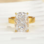 8.5Ct Elongated Cushion Cut Hidden Halo Engagement Ring Travel Ring - louilyjewelry