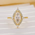 Vinatge Moissanite 1.5Ct Marquise Cut Halo Engagement Ring Travel Ring For Her - louilyjewelry