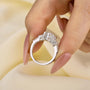 4.0Ct Marquise Cut Three Stone Engagement Ring In Sterling Silver - louilyjewelry