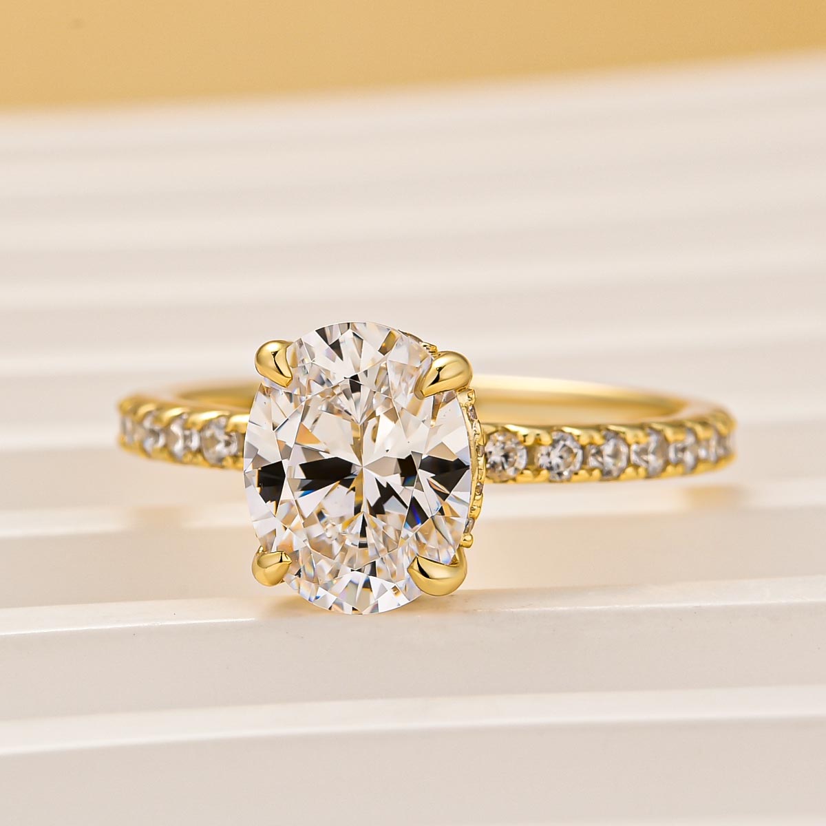 2.0Ct Oval Cut Engagement Ring Travel Ring In Sterling Silver