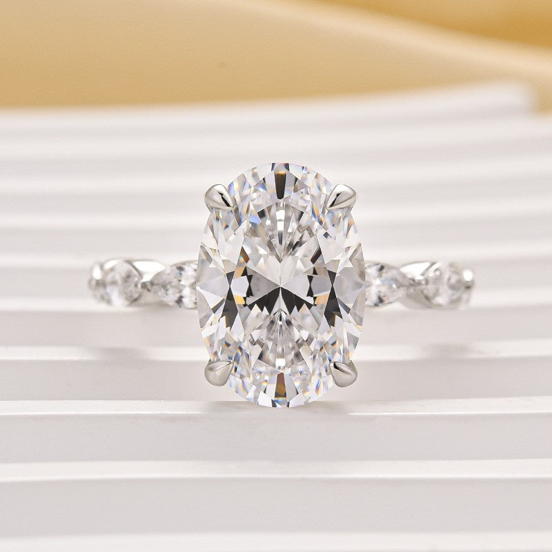 4.5Ct Oval Cut Engagement Ring Promise Ring For Her - louilyjewelry