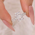 4.0Ct Radiant Cut Engagement Ring Held in Hand
