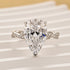 4.25Ct Pear Cut Twist Engagement Ring In Sterling Silver - louilyjewelry