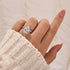 4.25Ct Pear Cut Twist Engagement Ring In Sterling Silver - louilyjewelry