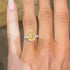 4.0Ct Yellow Stone Cushion Cut Side Stone Engagement Ring Travel Ring - louilyjewelry