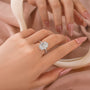 Vintage 3.5Ct Emerald Cut Halo Engagement Ring Promise Ring For Her - louilyjewelry