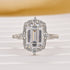 Vintage 3.5Ct Emerald Cut Halo Engagement Ring Promise Ring For Her - louilyjewelry