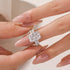 6.5Ct Radiant Cut Three-Row Luxe Engagement Ring Travel Ring For Her - louilyjewelry
