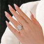 6.5Ct Radiant Cut Three-Row Luxe Engagement Ring Travel Ring For Her - louilyjewelry