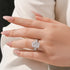 6.5Ct Radiant Cut Three-Row Luxe Engagement Ring Travel Ring For Her - louilyjewelry