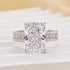 6.5Ct Radiant Cut Three-Row Luxe Engagement Ring Travel Ring For Her - louilyjewelry